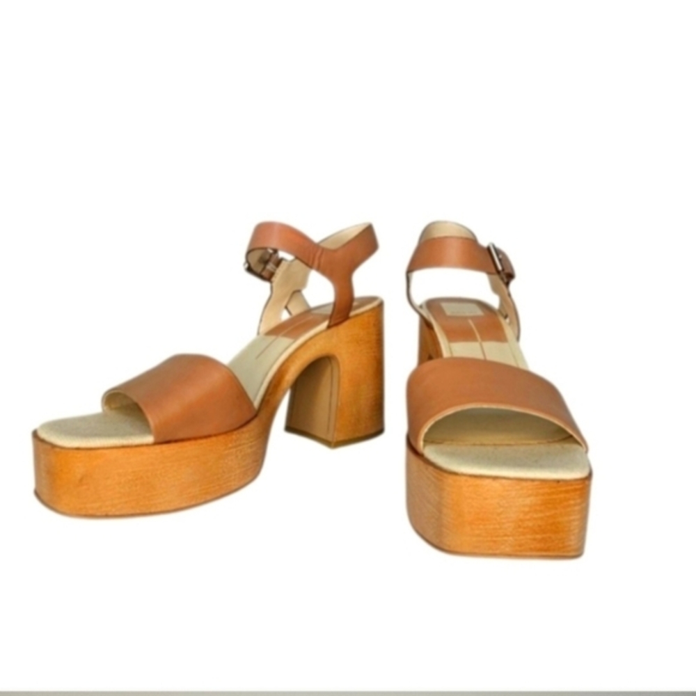 NWT Dolce Vita Orig. Price:$150. Size 10 Cafe Color. Leather. Platform Sandals